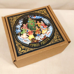 Набор ёлочных игрушек Конфеты с ручной росписью Палех "Сказки "