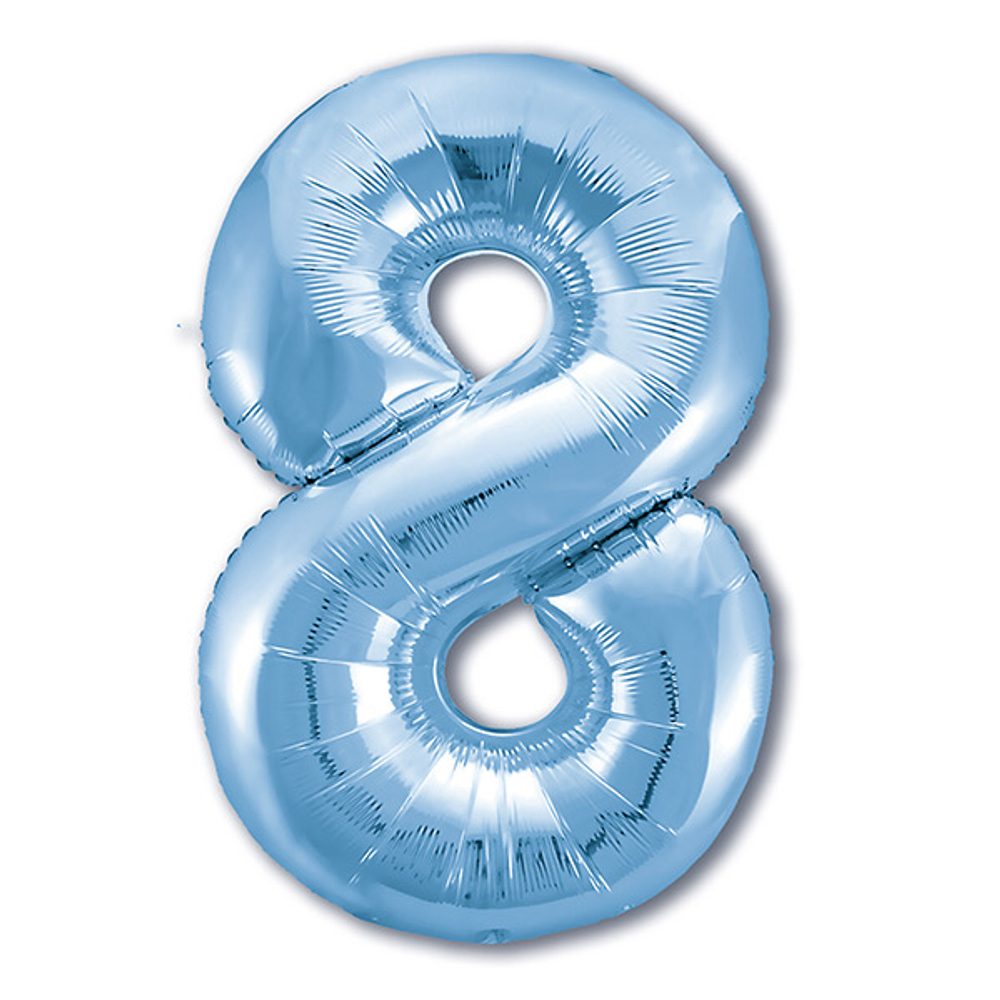 Цифра «8» голубая