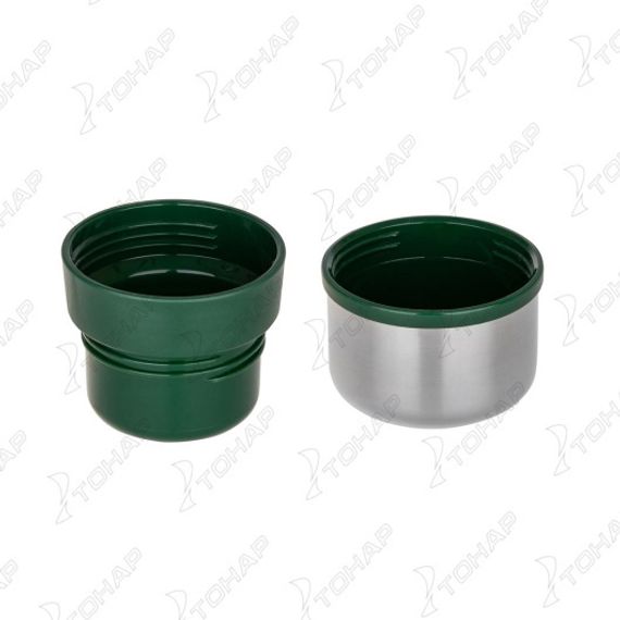 Термос (HS.TM-058-G) 1200ML с ситечком зеленый (2 крышки-кружки) TONAR