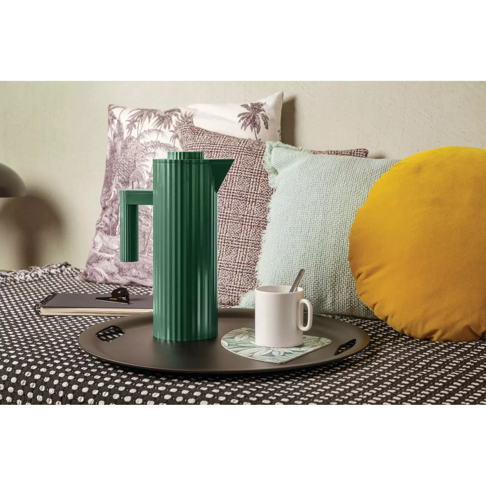 Alessi - Термокувшин Plisse 1л зеленый / артикул   MDL12GR  / GTIN 8003299471997