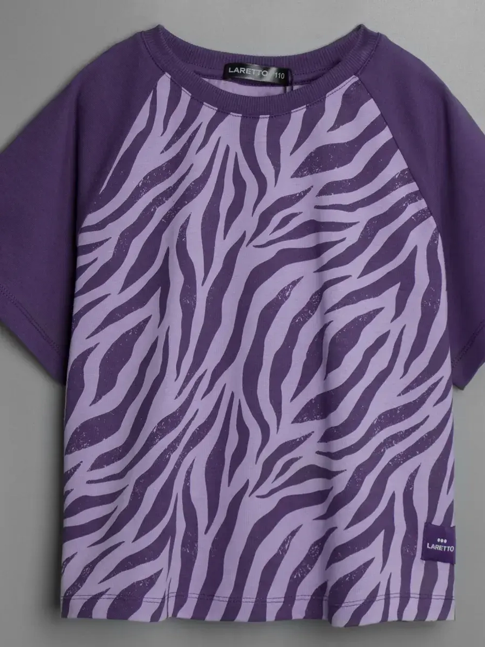 Хлопковая детская футболка с принтом зебры