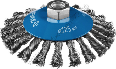 ЗУБР 125 мм, стальная проволока, 0.5 мм, Щетка коническая, Профессионал (35269-125)