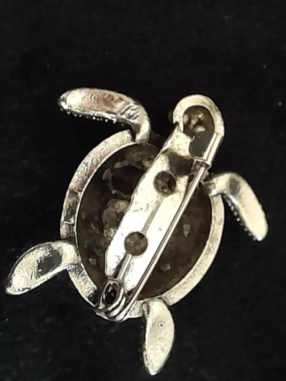 Брошь черепаха серебро античное
