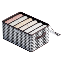 Органайзер для хранения вещей одежды 7 отсеков с силиконовой крышкой, коробка для полотенец белья, ящик для хранения 40х25х20см