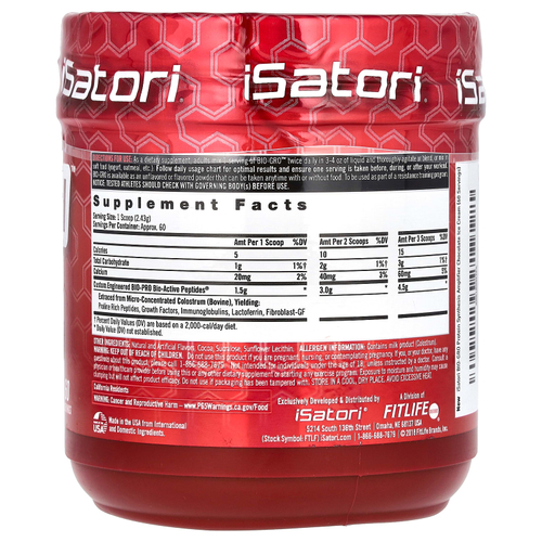 Isatori, Bio-Gro, усилитель синтеза протеина, со вкусом шоколадного мороженого, 146 г (5,15 унции)