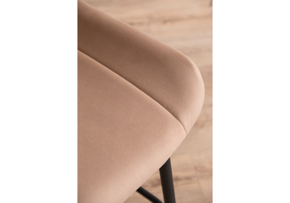 Барный стул Woodville Седа 360 бежевый (zd 210), черный np, ножки черные