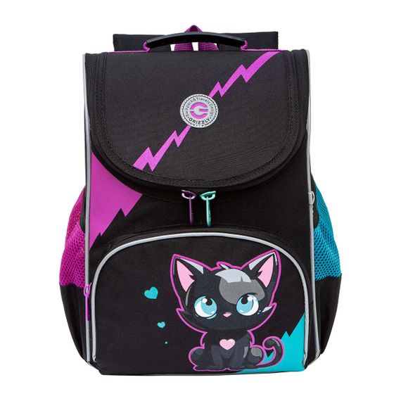 Çanta \ Bag \ RAm-484-5 Рюкзак школьный с мешком (/1 фуксия - бирюзовый)