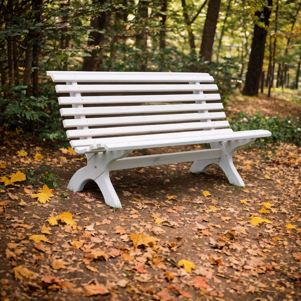 Скамейка садовая из дерева Ойвинд, белый