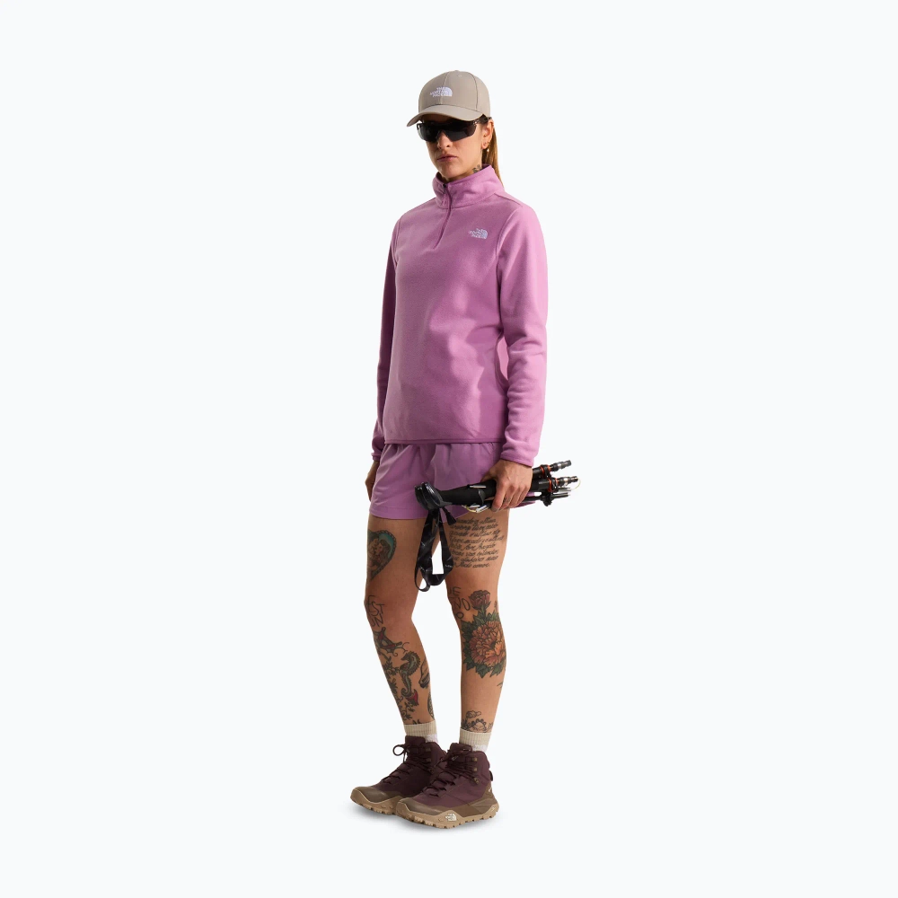 Женская флисовая толстовка The North Face Glacier Fleece 1/4 Zip hushed lavender