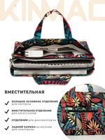 Сумка для ноутбука 15,6" и 17" с ремнем на плечо и 3 отделениями (Джунгли)