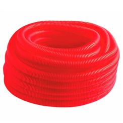 Труба гофрированная MVI Ду32 (внутр.27мм), красная (бухта 50)
