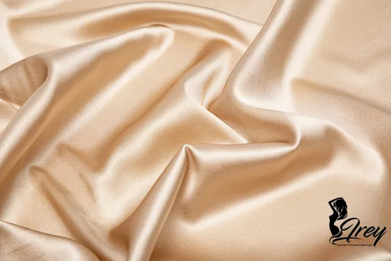 Шелк натуральный с эластаном, Италия, телесный