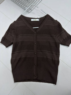 Футболка-поло женская артикул 09028 цвет "шоколад"