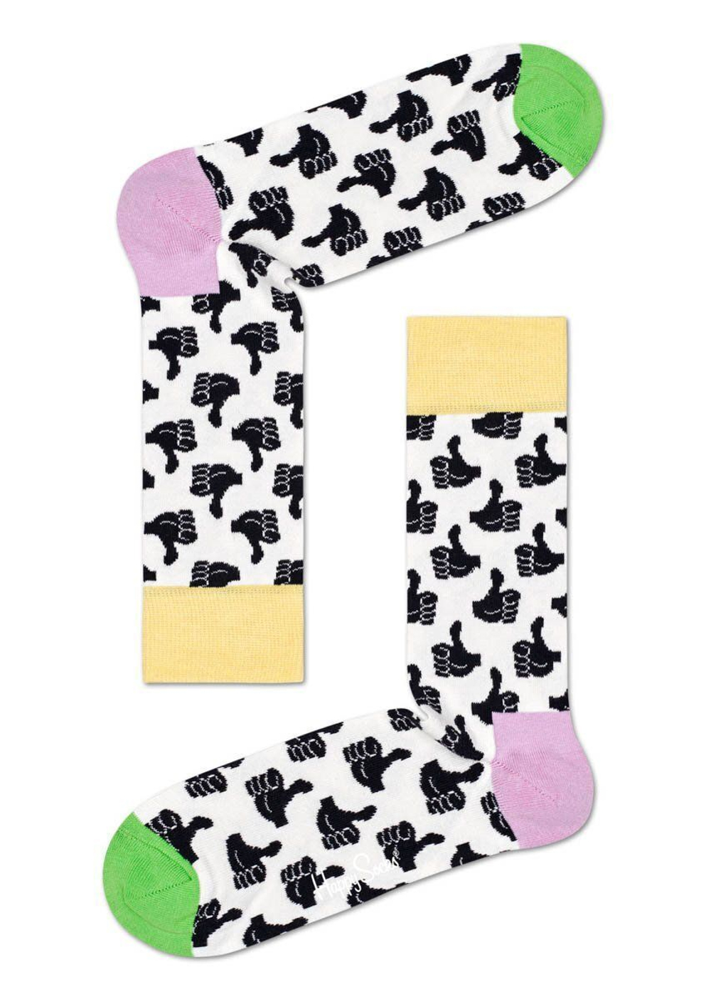 Носки унисекс Thumbs Up Sock с принтом (Размер: 29) (Цвет: белый)