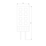 Светодиодная лампа JCD 7W 220V 6500K G4 BLG415