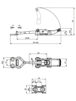 Натяжная защелка KUKAMET, усилие 175 кг 361-2-K