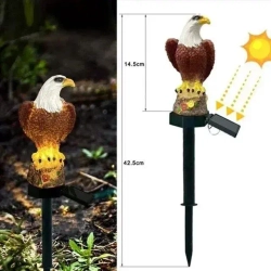 Светильник уличный на солнечной батарее Орел фигурка садовая бежевый для украшения дачи и сада