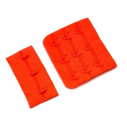 Застежка на крючки и петли (3 ряда), ОРАНЖЕВЫЙ НЕОН