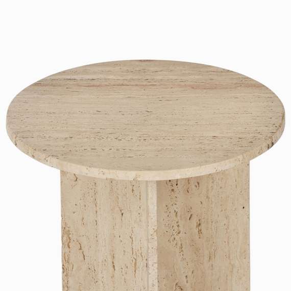 Кофейный стол Pia Ø41х41 см, известковый итальянский мрамор