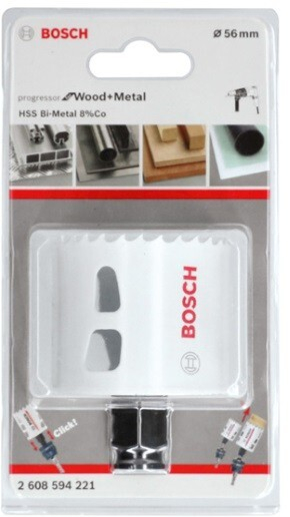 Биметаллическая коронка BOSCH BiM PROGRESSOR 56 mm, NEW