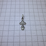 Крест из серебра/Частичное чернение/С подвижным ухом