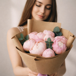 Букет из пионов «Розовый шелк»