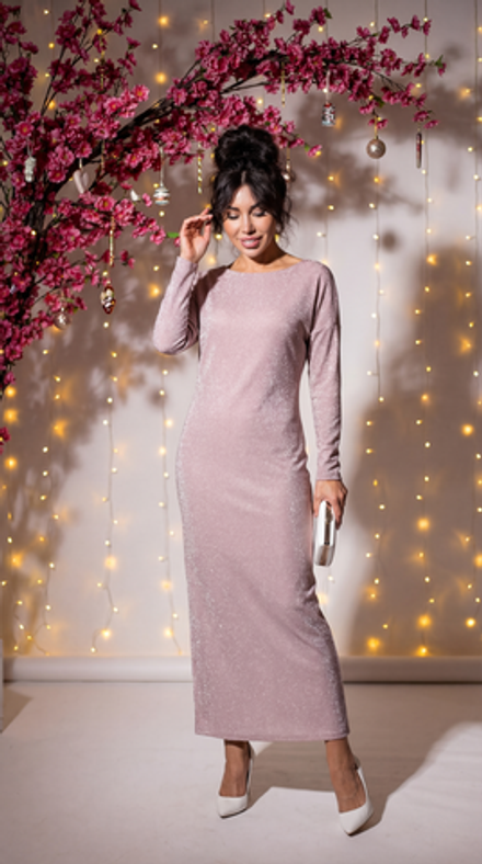 Платье Жемчужное с люрексом