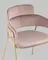 Стул Polin, розовый велюр с золотыми ножками