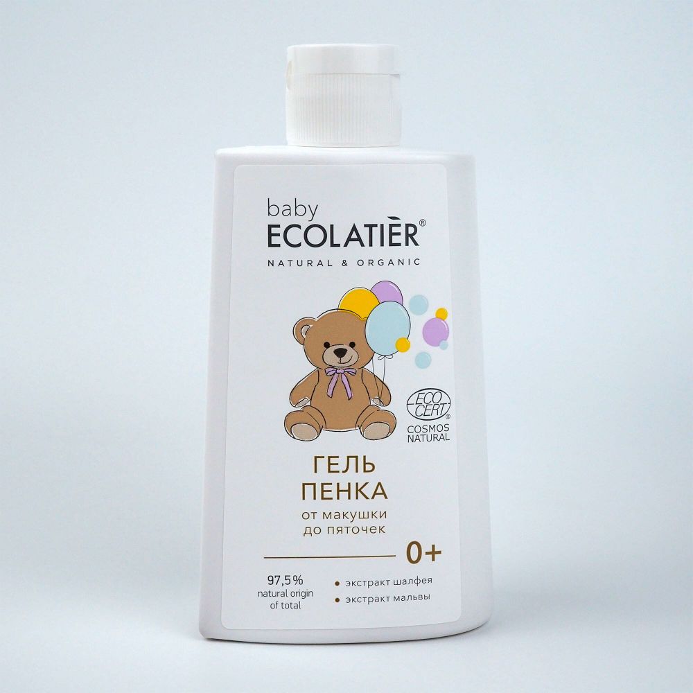 Ecolatier baby гель пенка для ванны 0+ От макушки до пяточек, 250мл