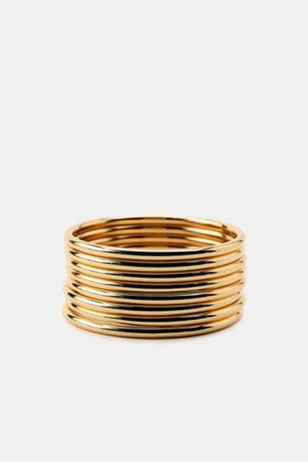 ZARA НАБОР МЕТАЛЛИЧЕСКИХ БРАСЛЕТОВ, ЗОЛОТИСТЫЙ