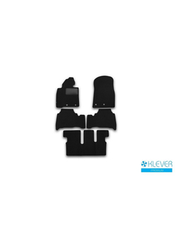 Коврики в салон для TOYOTA Land Cruiser 200, 7 мест, АКПП, 2007-2012, 2012-2015, 2015-2021, внедорожник , 5 шт. (текстиль) KVR03489422110KH