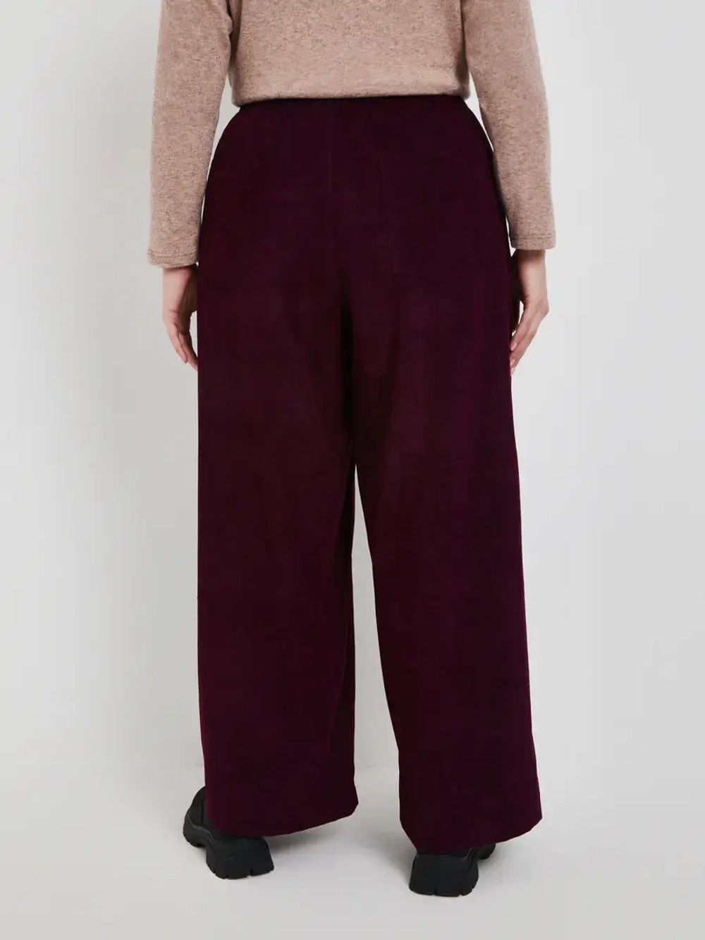 Брюки широкие вельветовые пояс на резинке