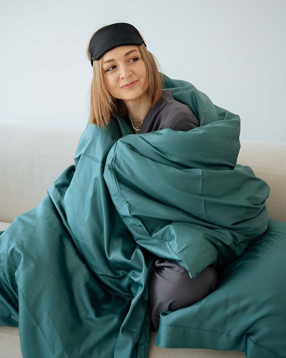 Комплект Сатин Изумрудный