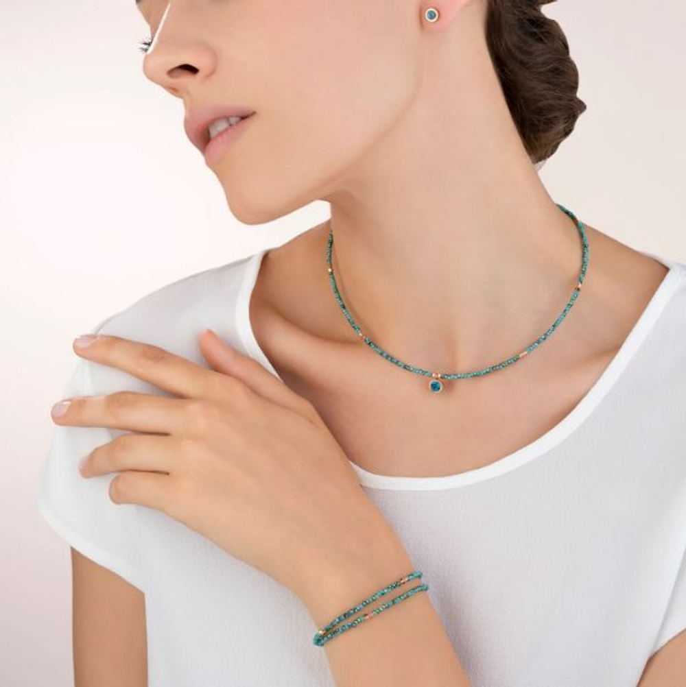 Серьги-пусеты Coeur de Lion Petrol Rosegold 0228/21-0628