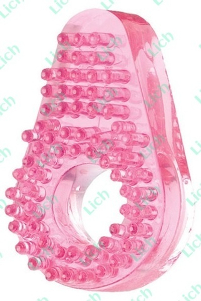 Розовое эрекционное кольцо со стимулятором #3