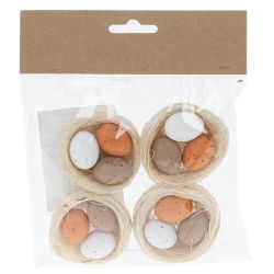 GAEM Набор из 4-х изделий декоративных "Гнездо пасхальное" (5,5*2), L14 W2 H17 см