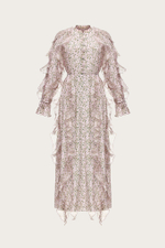 Платье-миди из шелковой органзы