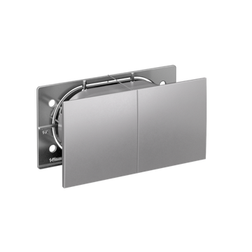 Розетка 2-м СП AtlasDesign 16А IP20 с заземл. защ. шторки со сдвижн. крышкой в сборе алюм. SE ATN000328