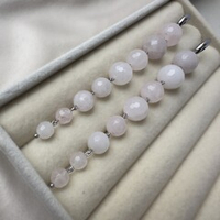 Серьги «Кварцевый каскад» с розовым кварцем