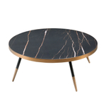 Круглый журнальный столик из стали и керамики CT1015-3AA /2068