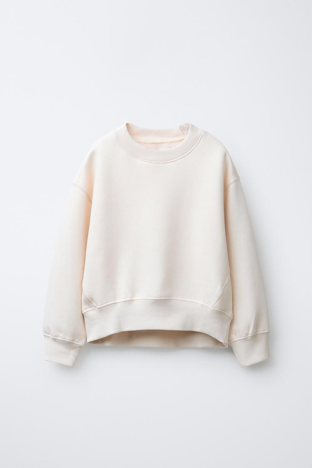 ZARA КОМПЛЕКТ ИЗ ТОЛСТОВКИ И БРЮК, ЭКРЮ