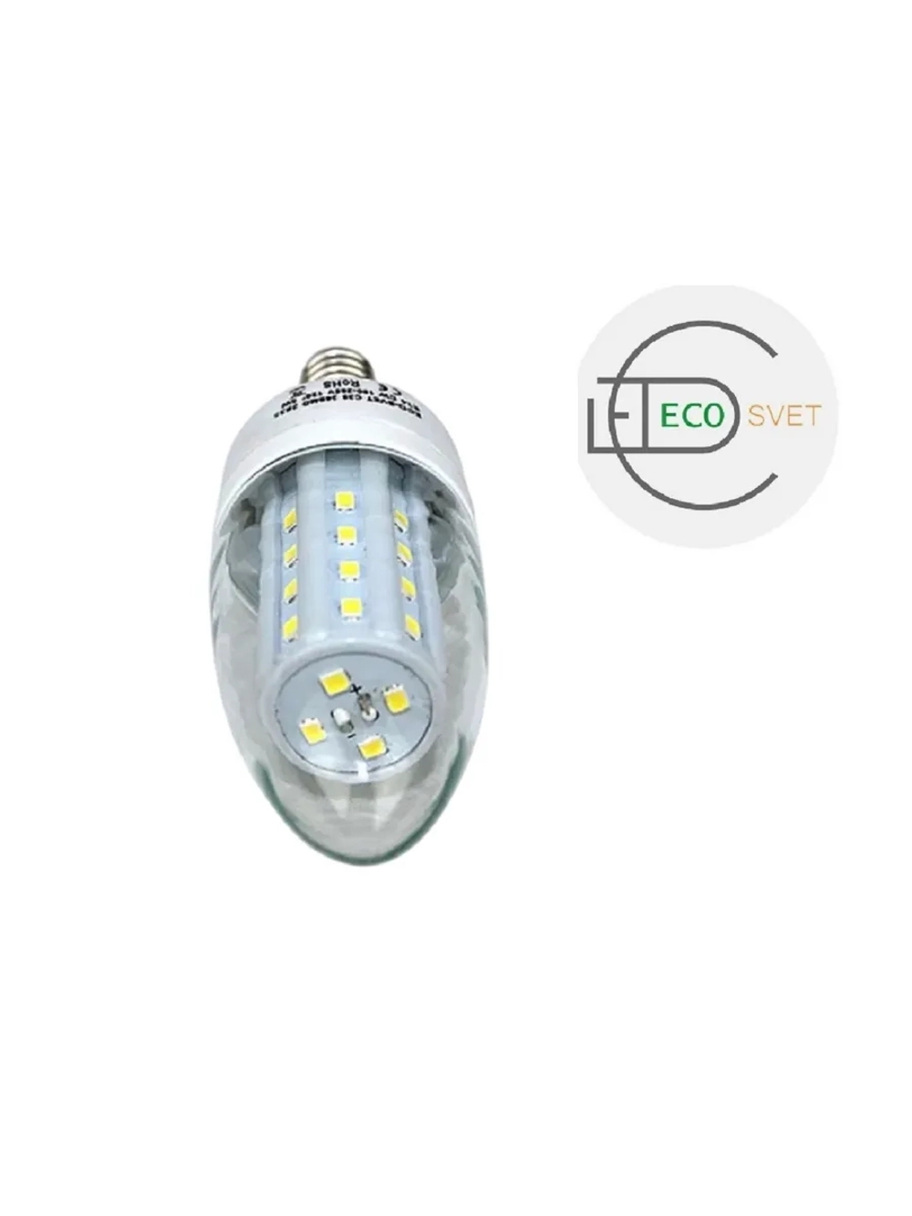 Светодиодная LED лампа С35 Е14 36LED 5W 5шт холод
