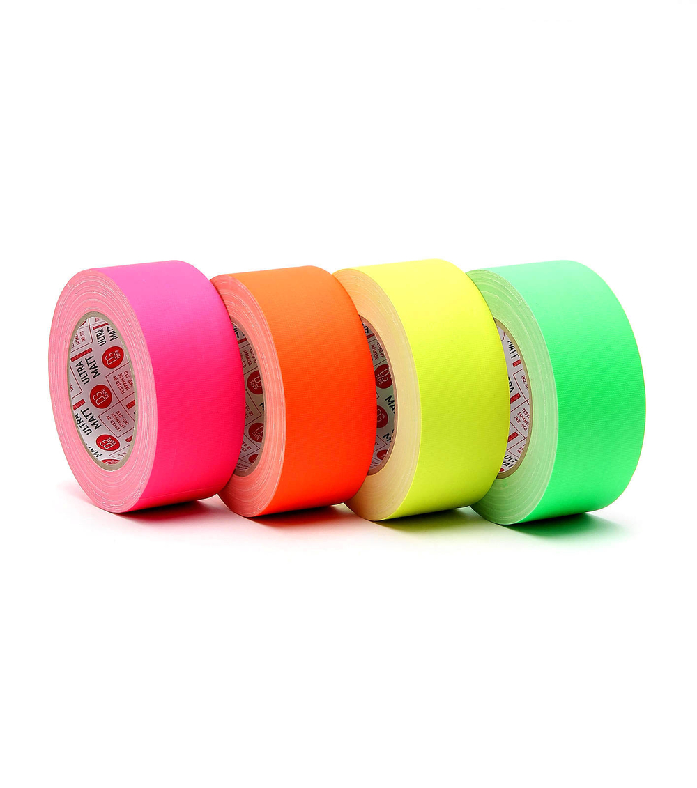 Клейкая лента Gaffer Tape@ultraMATT - Гаффа тейп 50мм/25м - Оранжевый(Светится в ультрафиолете)