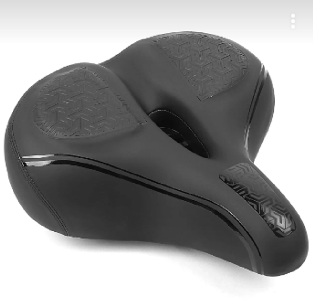 Седло комфортное, 265*250мм,с отверстием,  черное, Vinca Sport VS 123 black