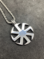 Цепочка со славянской подвеской оберегом Коловрат магический талисман на цепочке