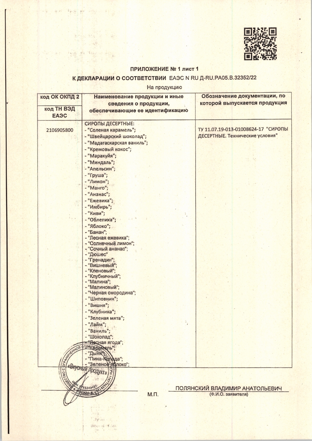 Сироп Baresto Зеленое Яблоко 1л Стекло
