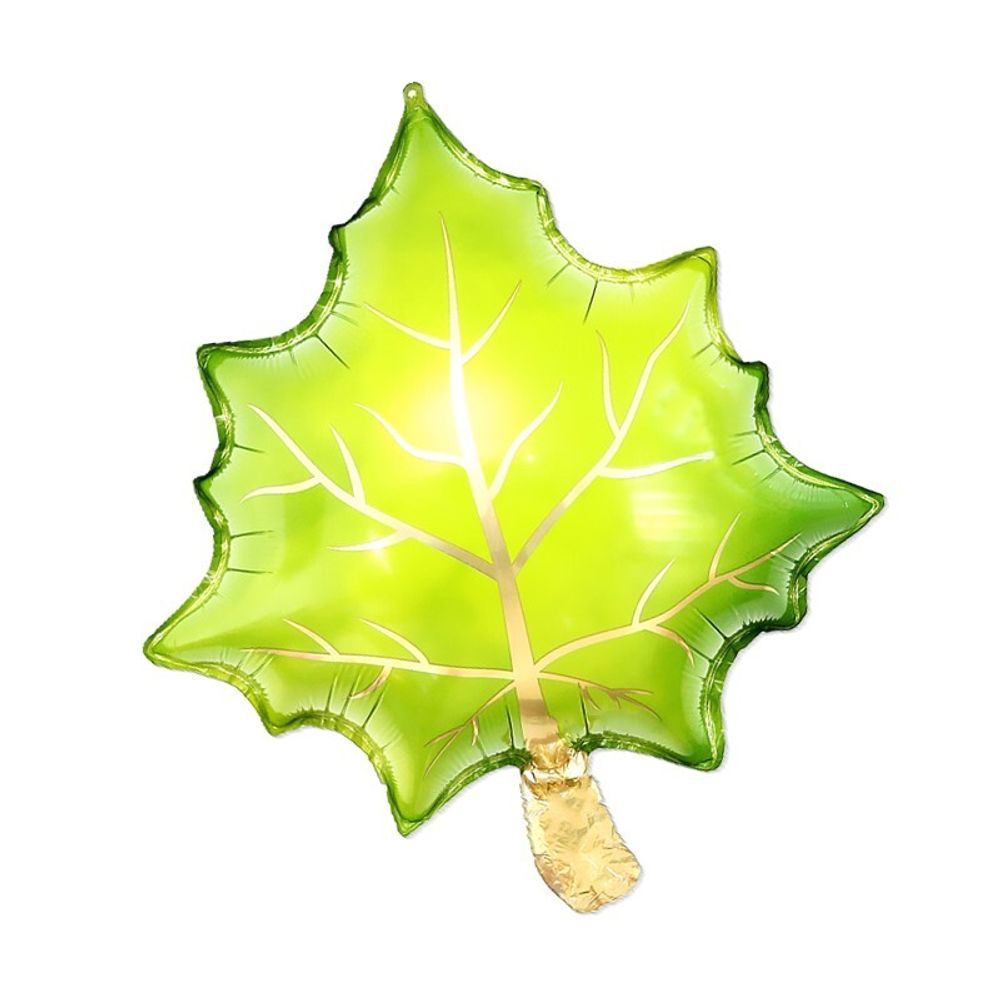 Шар (24''/61 см) Фигура, Кленовый лист, Зеленый, 1 шт.