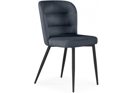 Стул на металлокаркасе Woodville Kilian dark gray, black, ножки черные