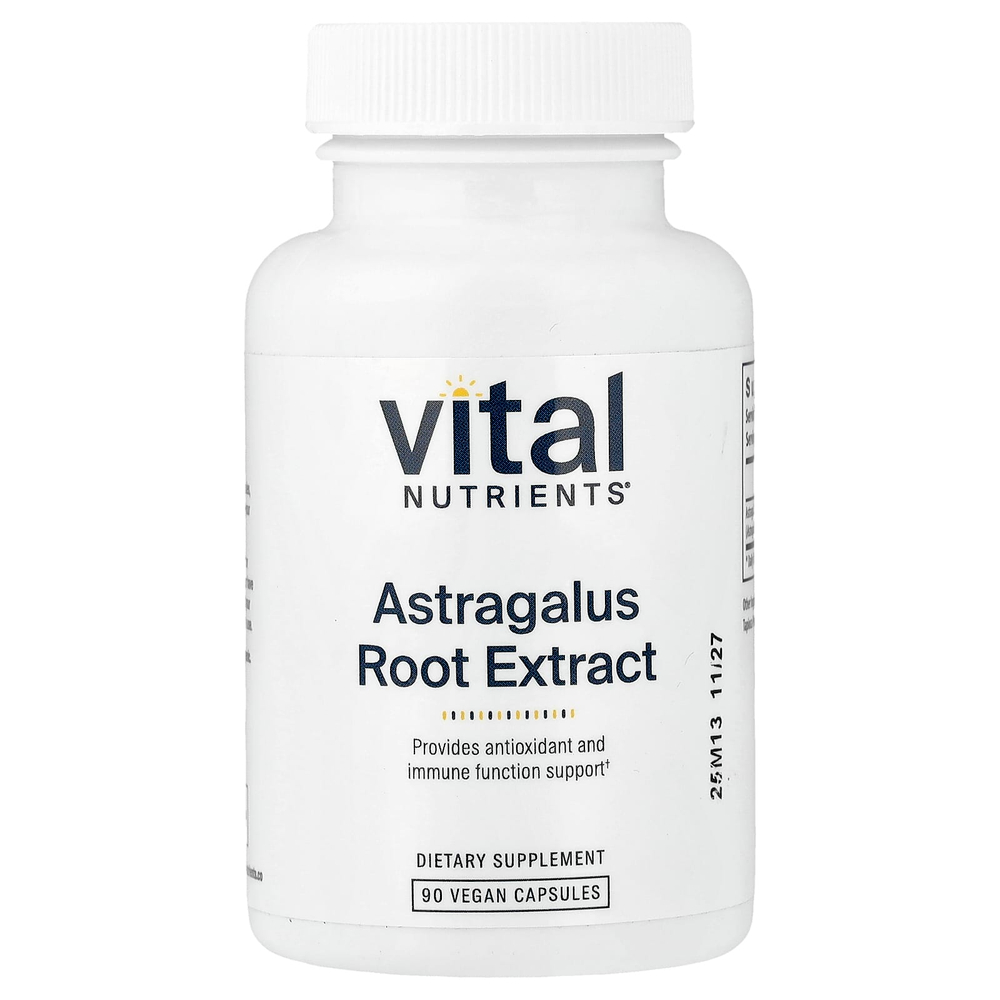 Vital Nutrients, экстракт корня астрагала, 90 веганских капсул (300 мг в 1 капсуле)