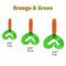 Твистер Helios Credo Double Tail 3,54&quot;/9 см Orange &amp; Green 5шт. (HS-28-025)
